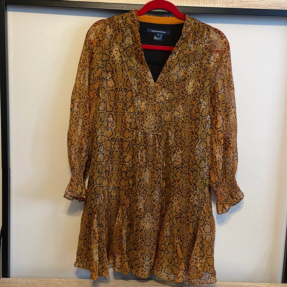 French Connection Snake Skinned Print Dress